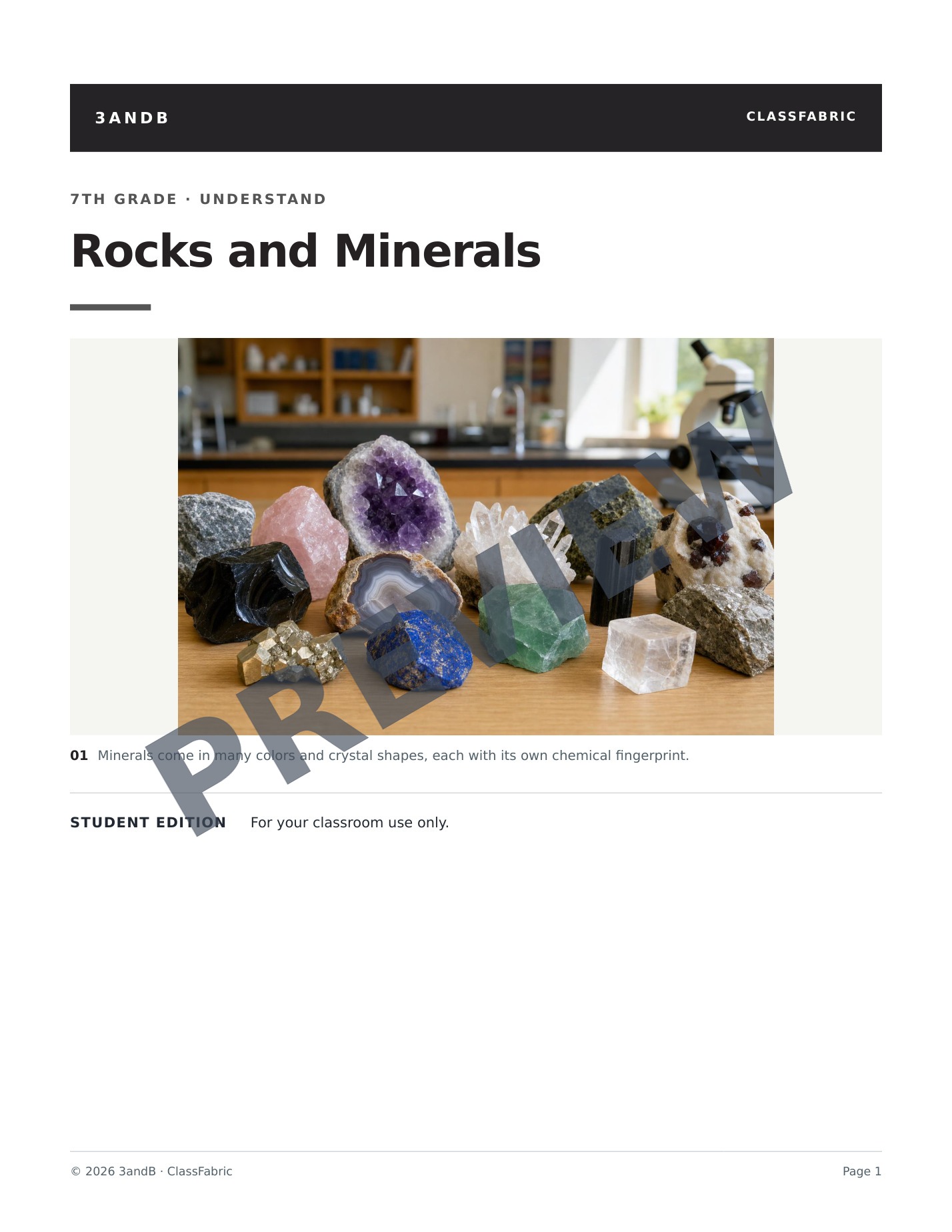Page 1 / 23 — Rocks and Minerals